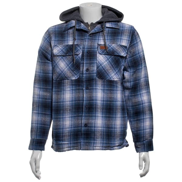 Mens Mountain Ridge Flannel Jacket w/ Chest Protector - Chambray - image 