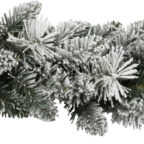 Puleo International 9ft. Flocked Spruce Garland