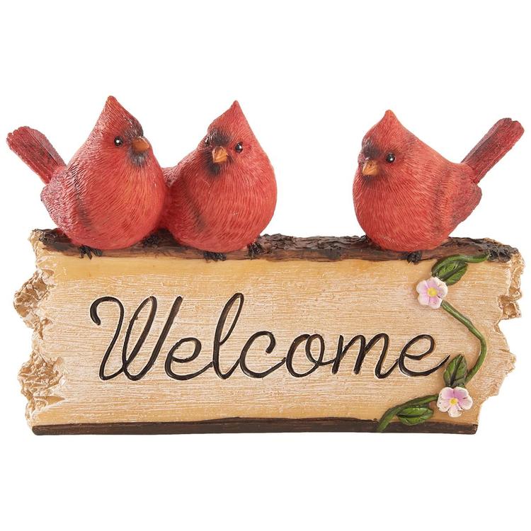 Resin Welcome Logs Statue