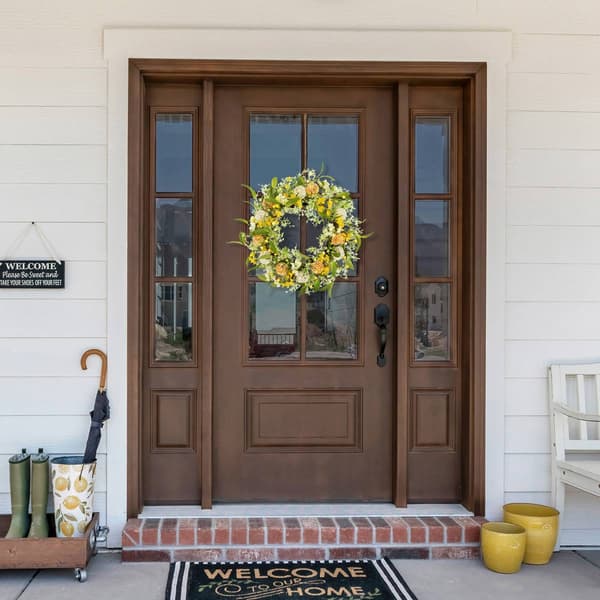 Northlight Seasonal Artificial Berries & Thistle Spring Wreath