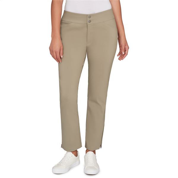 Womens Skyes the Limit Fresh Start Solid Ankle Pant With Zipper