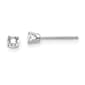 Gemstone Classics&#40;tm&#41; White Gold 3mm. White Topaz Earrings - image 1