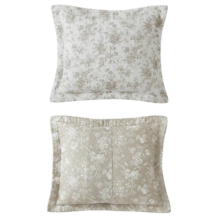 Laura Ashley Walled Garden Cotton Reversilbe Quilt Set