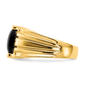 Mens Gentlemen’s Classics™ 14kt. Gold Onyx Diamond Textured Ring - image 3