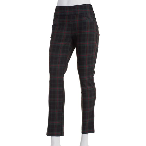Juniors Joe B Plaid Millenium Ankle Pants - Green/Black