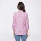 Petite Emily Daniels 3/4 Sleeve Stripe Cherry Button Down - image 2