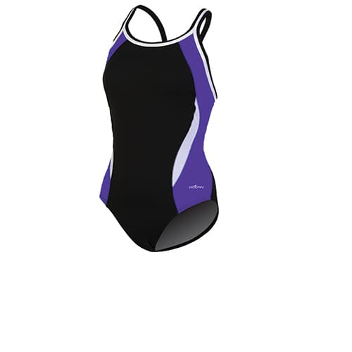 Womens Dolfin® Color Block DBX Back One Piece Swimsuit