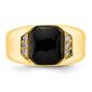 Mens Gentlemen&#8217;s Classics&#8482; 14kt. Gold Onyx 1/15ctw. Diamond Ring - image 3