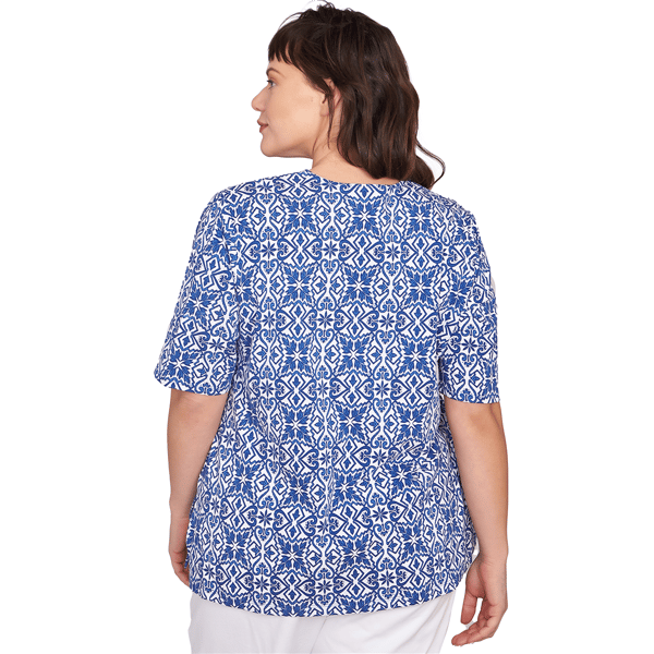 Plus Size Ruby Rd. Americana Chic Pacific Medallions Tee