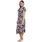 Womens Perceptions Short Sleeve Floral Side Knot Wrap Dress - image 4