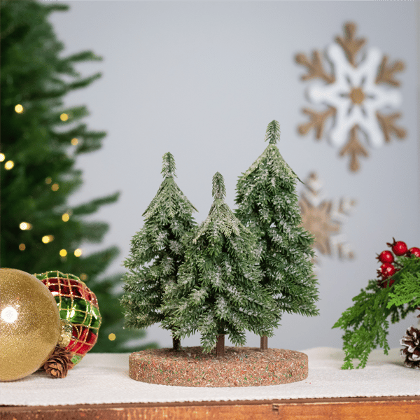 Northlight Icy Downswept Pine Trio of Trees Christmas Décor