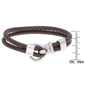 Mens Lynx Stainless Steel & Leather Bracelet - image 4