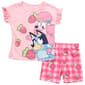 Girls (4-6x) Bluey Strawberry Tee & Bike Short Set - image 1