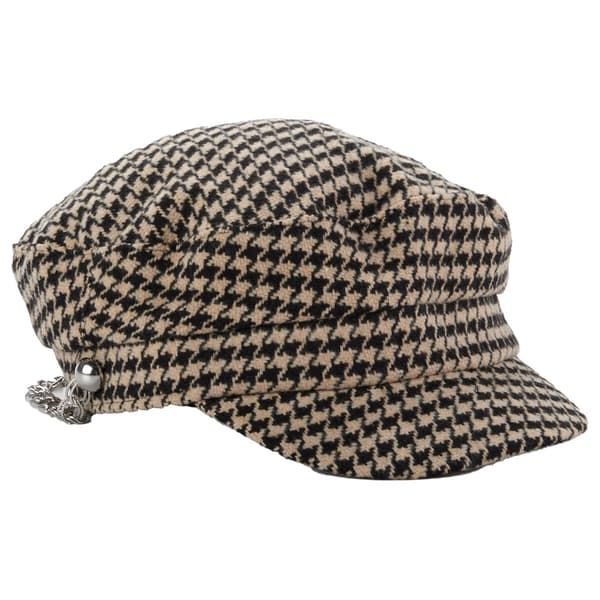 Womens Vince Camuto Houndstooth Chain NB Hat - image 