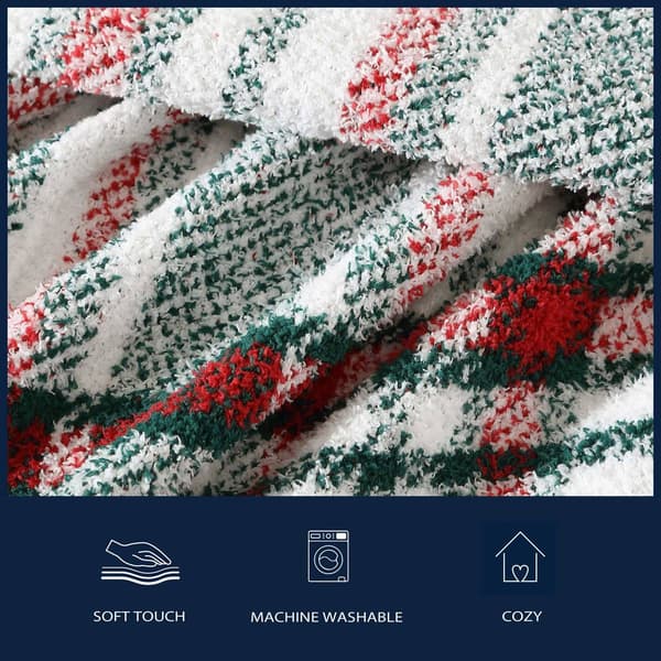 Nautica Emmet Plaid Chenille Knit Throw