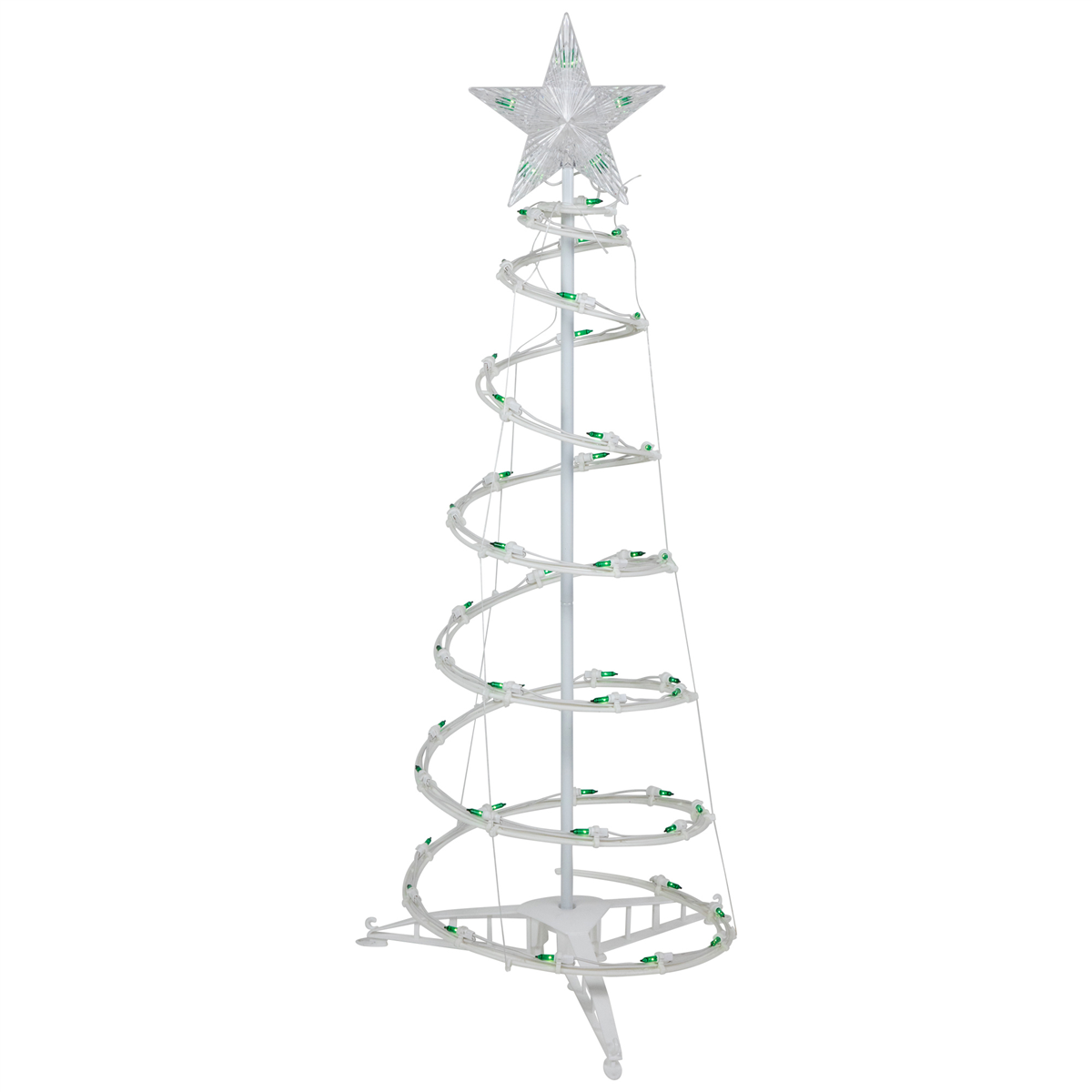 Northlight Green Lighted Spiral Christmas Trees - Set of 3