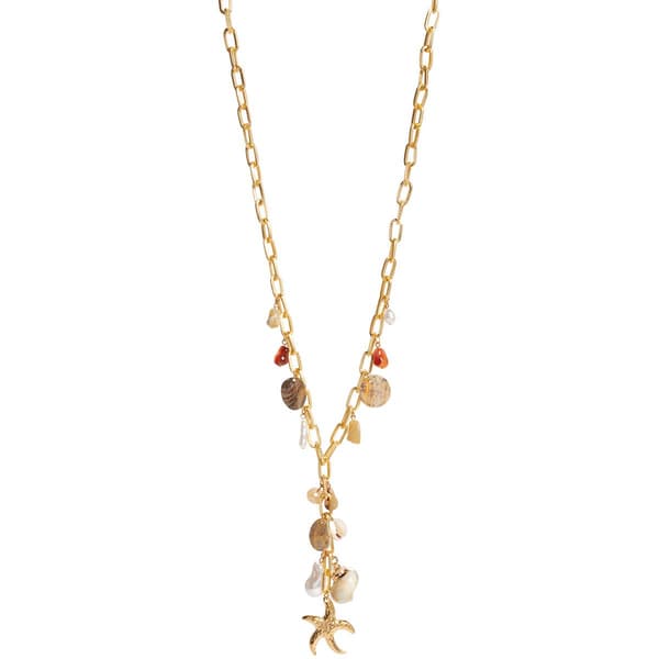 Ashley Cooper(tm) Gold-Plated Y-Necklace with Beach-Inspired Charms - image 