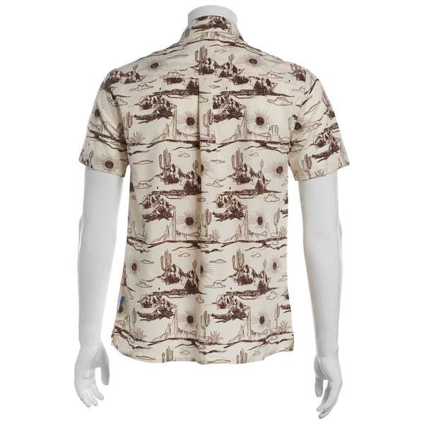 Young Mens VSTR Short Sleeve Desert Button Down Shirt