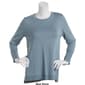Womens Retrology Crew Neck Button Sleeve Side Slit Sweater - image 20
