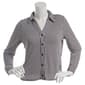 Womens Adrianna Papell Long Sleeve Stripe Button Front Blouse - image 1