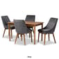 Baxton Studio Gilmore Modern/Contemporary Velvet 5pc. Dining Set - image 11