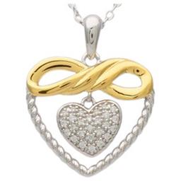 Diamond Classics(tm) 1/10ctw. Diamond Infinity & Heart Pendant