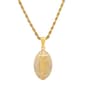 Mens Steeltime 18kt. Gold Plated Touchdown Pendant Necklace - image 1
