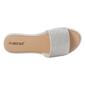 Womens Ashley Blue Shimmer Slide Sandals - image 4