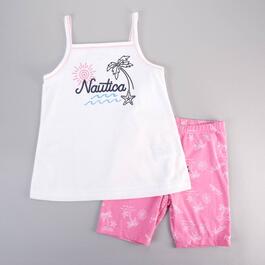Girls &#40;4-6x&#41; Nautica Tropical Tank Top & Bike Shorts Set