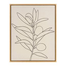 Artisan Home Leaves Outline I Canvas Wall Decor