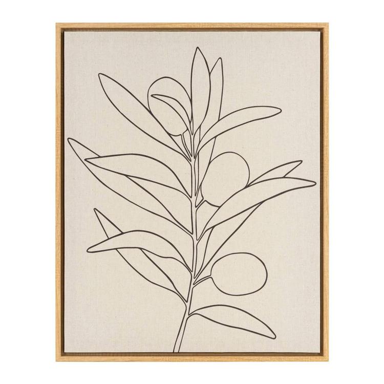 Artisan Home Leaves Outline I Canvas Wall Decor