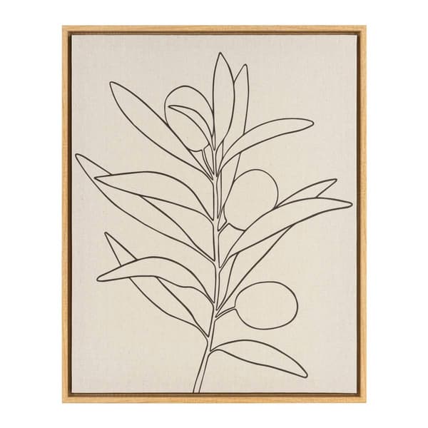 Artisan Home Leaves Outline I Canvas Wall Decor
