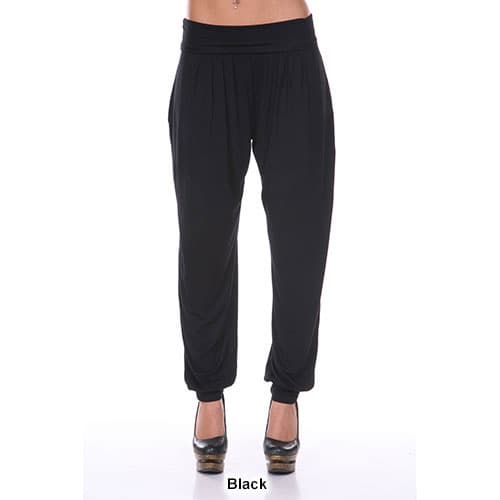 Womens White Mark Solid Harem Pants