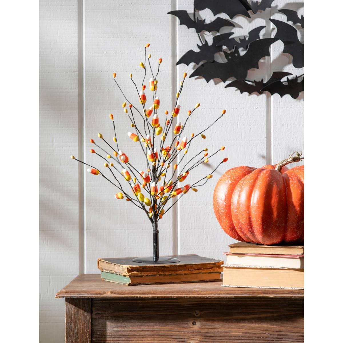 Evergreen Halloween Candy Corn Artificial Stem Table Decor