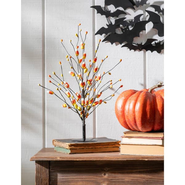 Evergreen Halloween Candy Corn Artificial Stem Table Decor