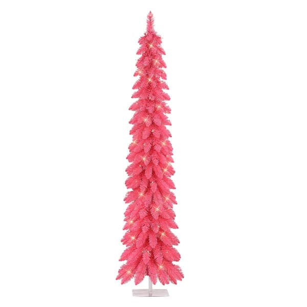 Puleo International 6ft. Pre-Lit Artificial Alpine Christmas Tree
