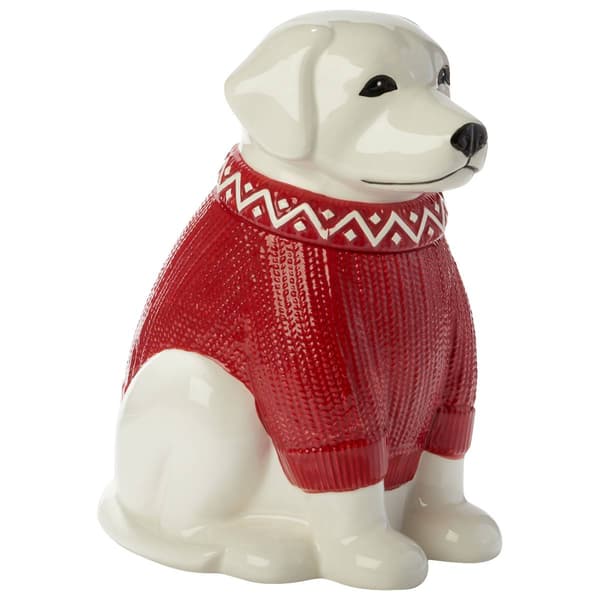 Fa La La Ceramic Dog Cookie Jar - image 