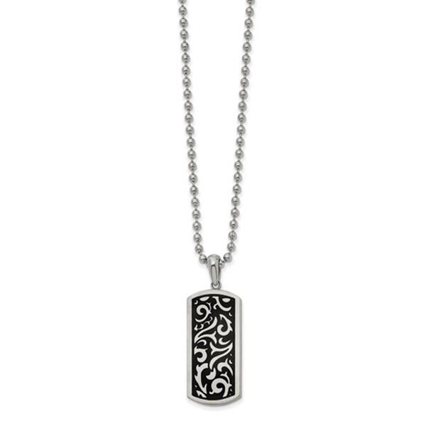 Mens Gentlemen's Classics&#40;tm&#41; Steel Enameled Dog Tag Necklace - image 