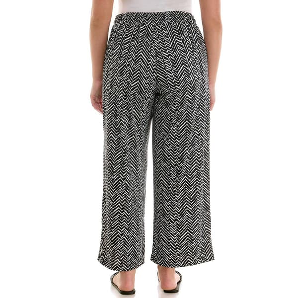 Petite Zac & Rachel Pull On Chevron Wide Leg Pants