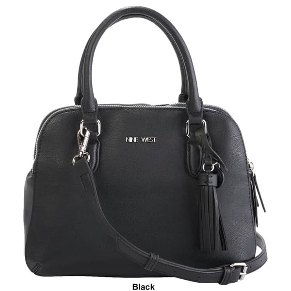 Nine West Leonel Comp Satchel Black Nine West Leonel Comp