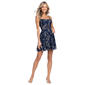 Juniors Plus Blondie Nites Floral Print Mesh Corset Party Dress - image 1