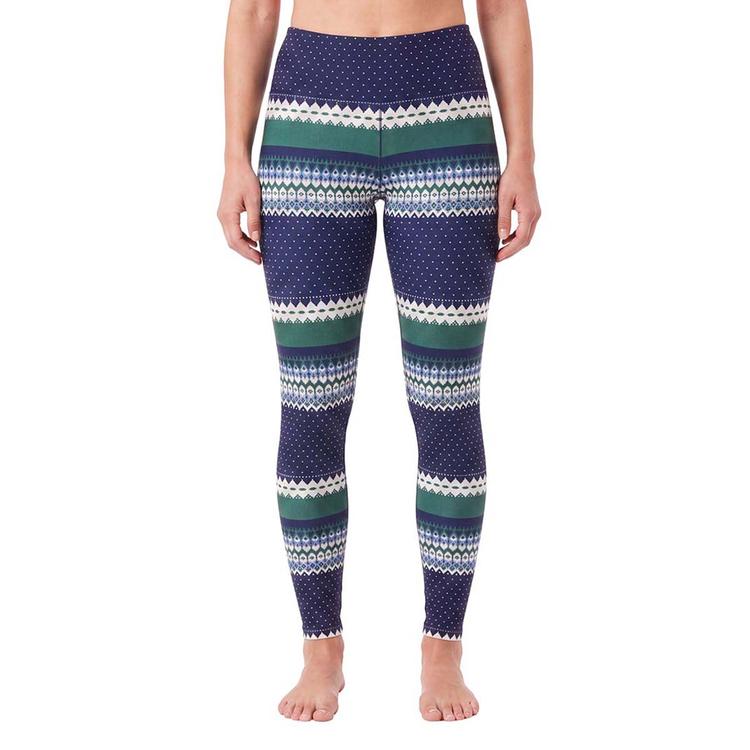 Womens LANDS'' END Fairisle Full Length Legging Pants