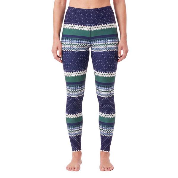 Womens LANDS'' END Fairisle Full Length Legging Pants - image 