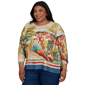 Plus Size Alfred Dunner Tuscany Tuscan Landscape Scenic Blouse - image 3
