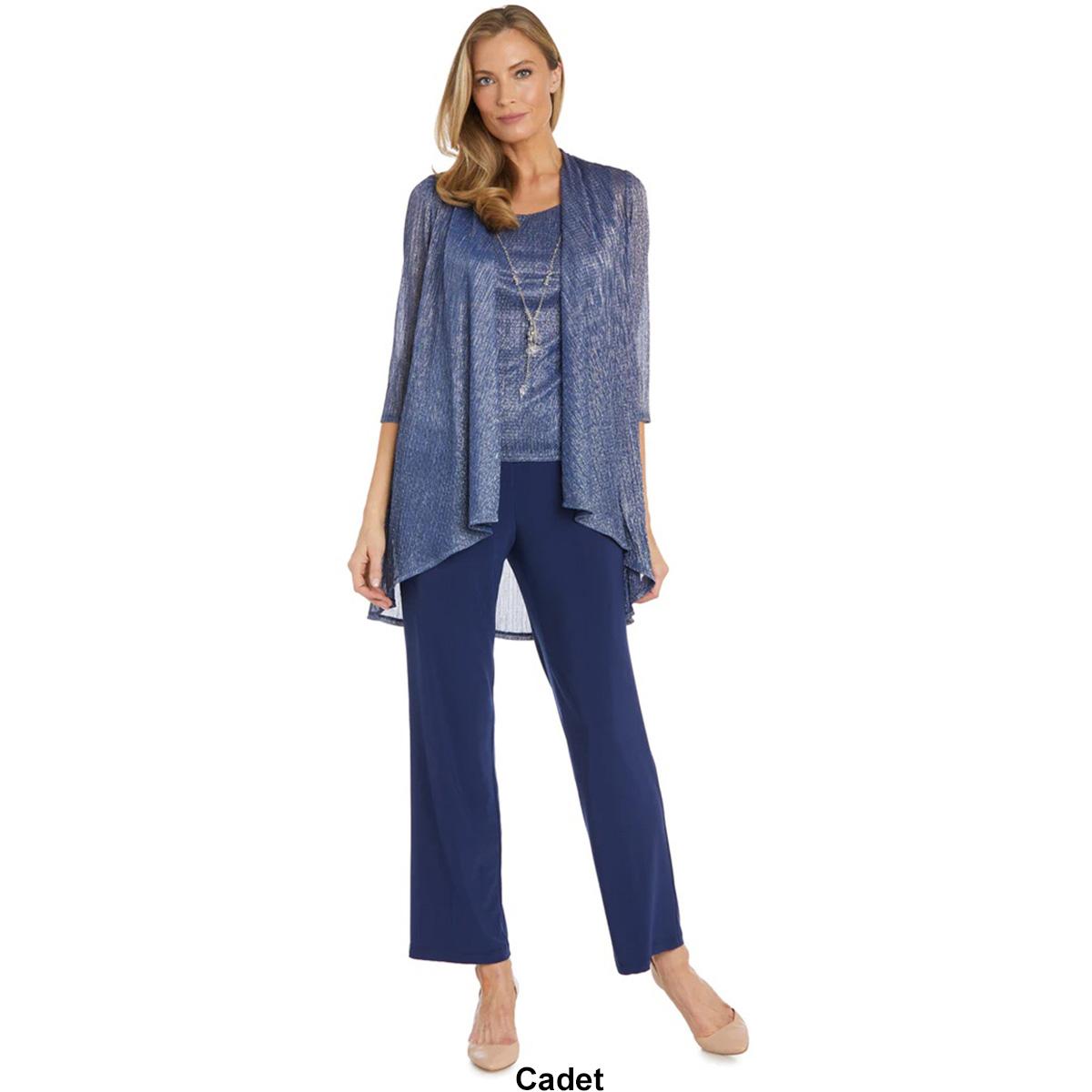 Petite R&M Richards 3pc. Crinkle Pants Set