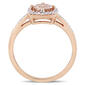 Gemstone Classics&#8482; 10kt. Rose Gold & Morganite Halo Ring - image 3