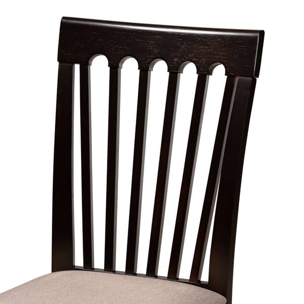 Baxton Studio Bailey Modern Dark Brown Wood 5pc. Dining Set