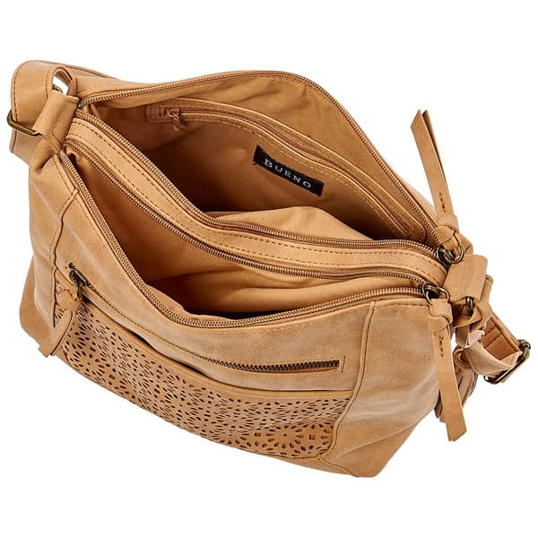 Bueno Geometric Flower Hobo