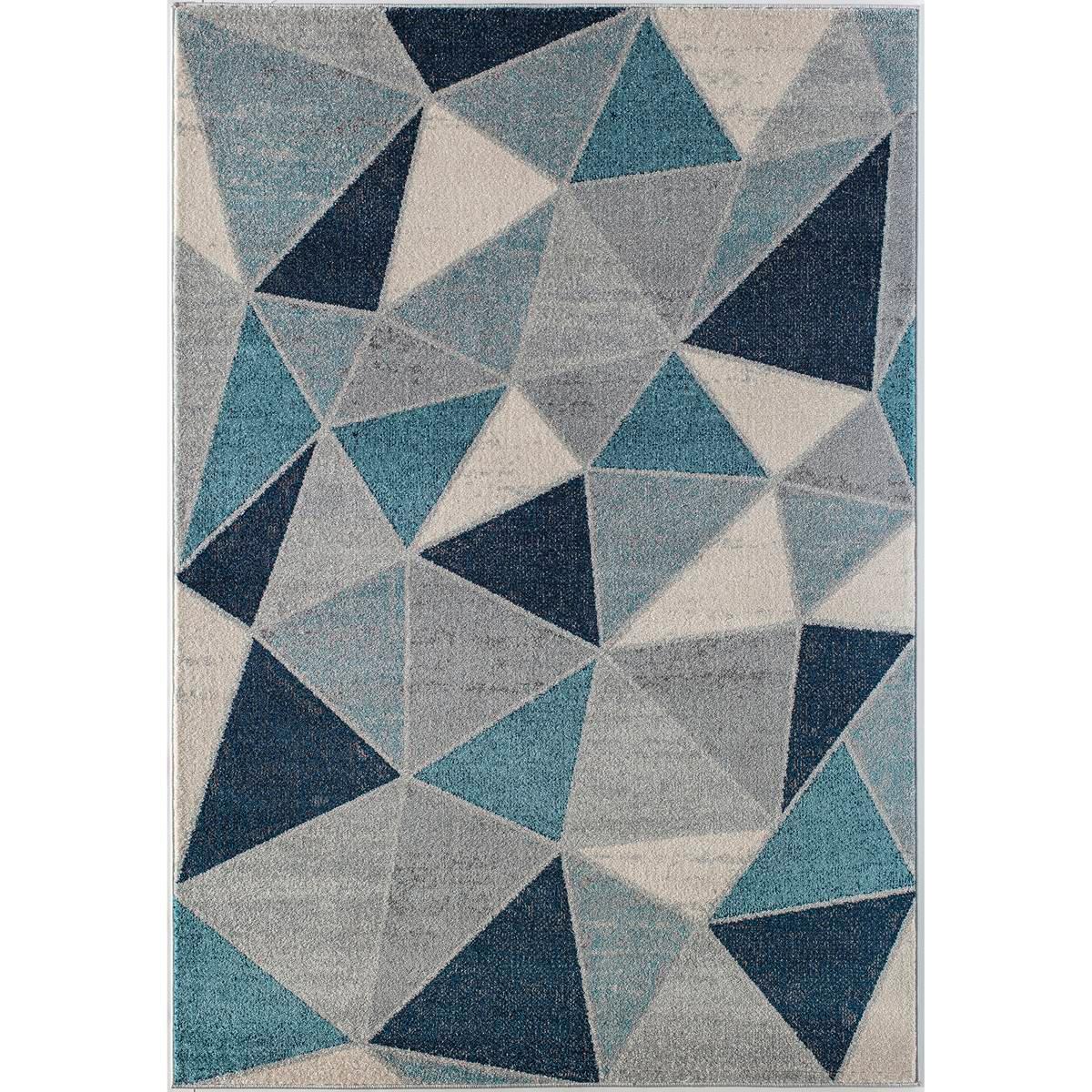 Rugs America(tm) Kaia Indigo Blue Geometric Contemporary Area Rug