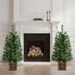 Puleo International 3.5ft. LED Potted Christmas Trees - Set of 2 - image 3